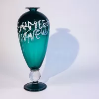 Journal Entry Nov 8 2024, 2024 by Gordon Boyd, glass artist and the winner of this year's RBC Award for Glass 2025. The decorative vase shows how the artist is innovating and developing new ideas using glass.