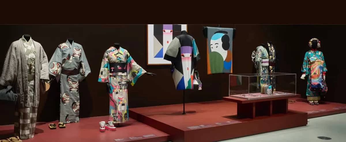 Installation view of NGV Kimono exhibition ARTCENTRON ART