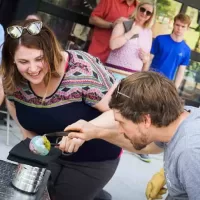 McFadden Art Glass blowing group event